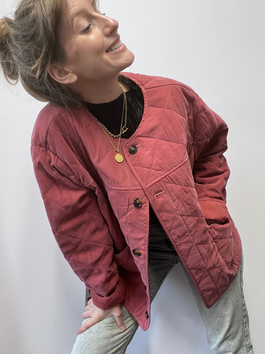 Dusky pink jacket Size 16