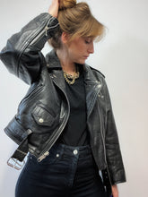 Load image into Gallery viewer, Leather biker jacket Size 10
