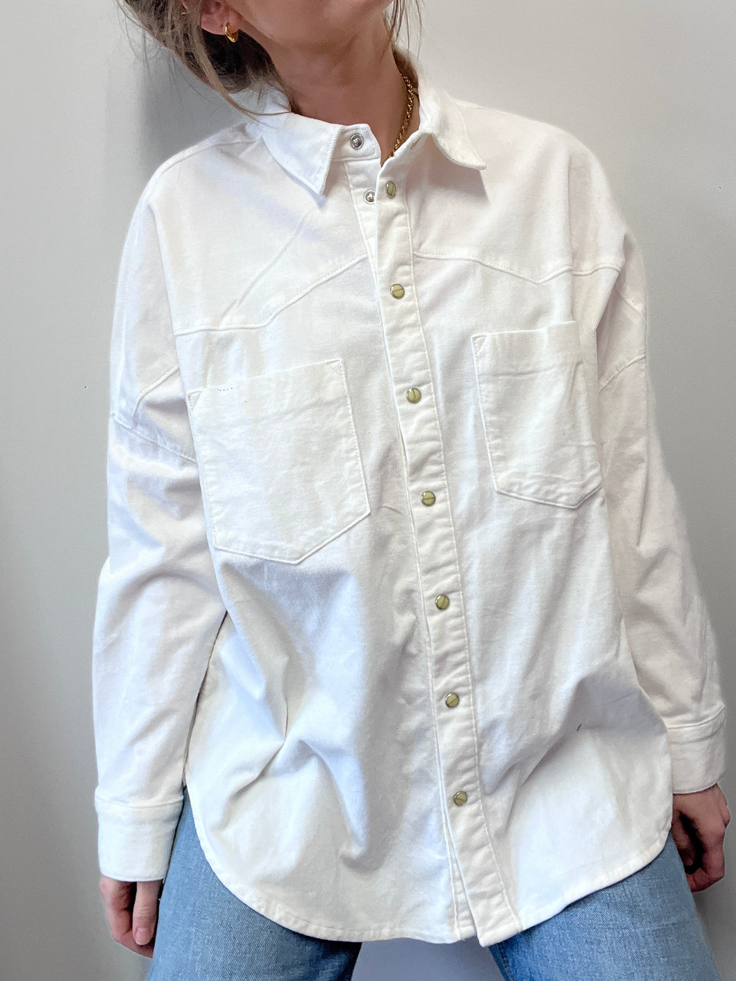 White cord shirt Size XS