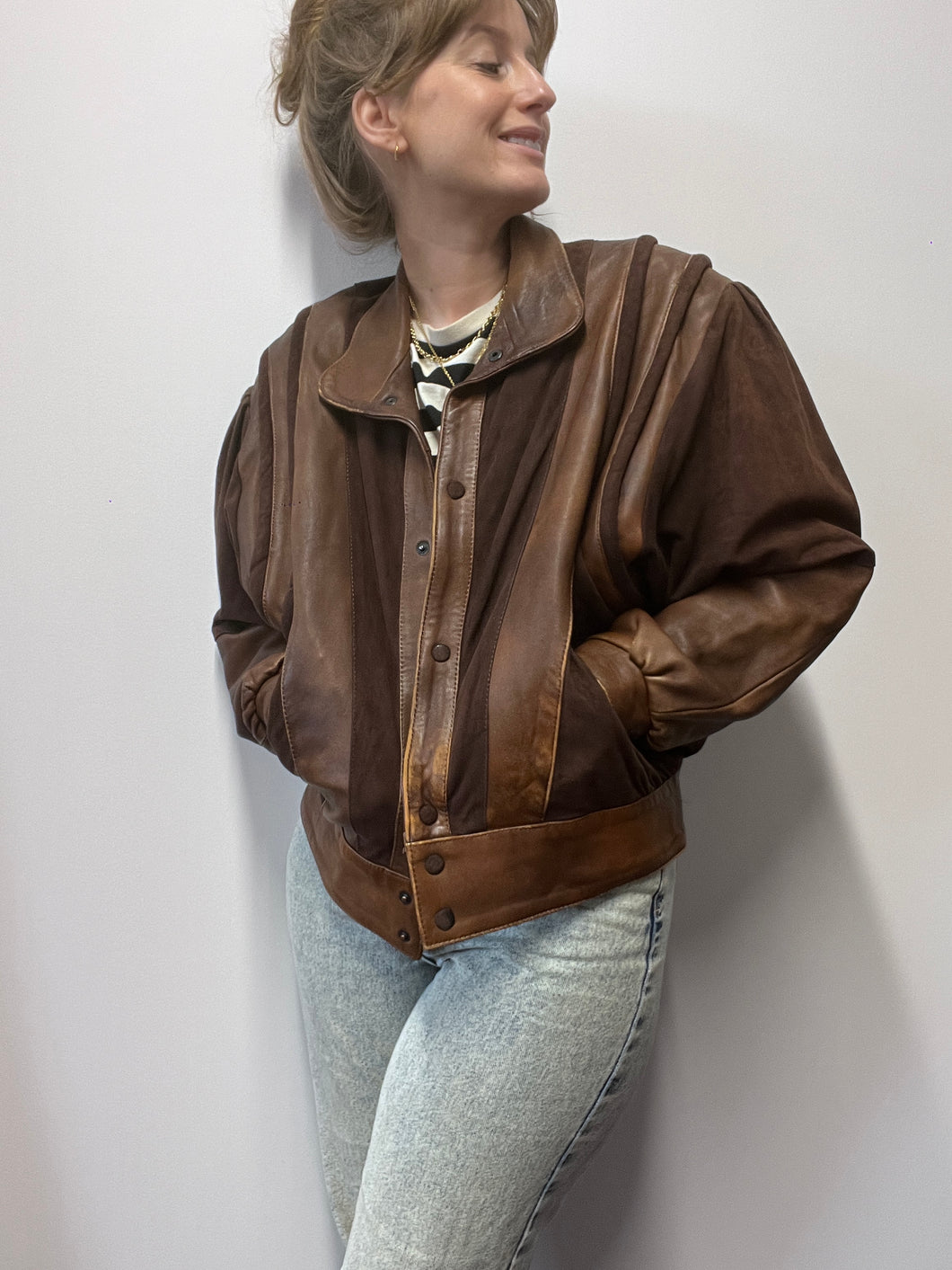 80s brown jacket Size 12