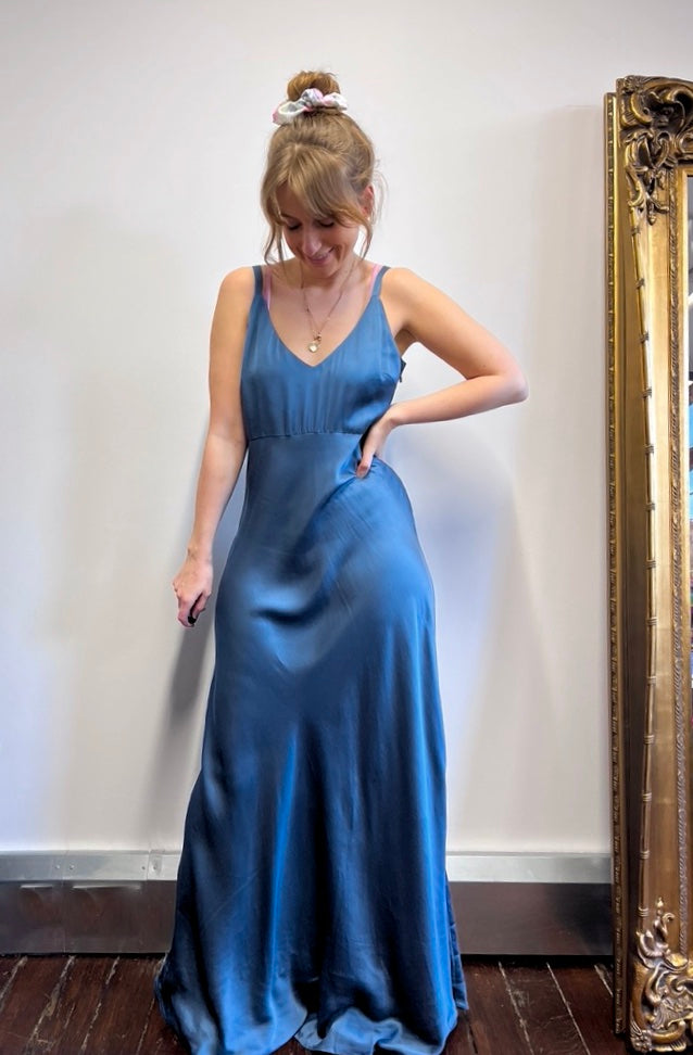 Blue slip dress Size 12