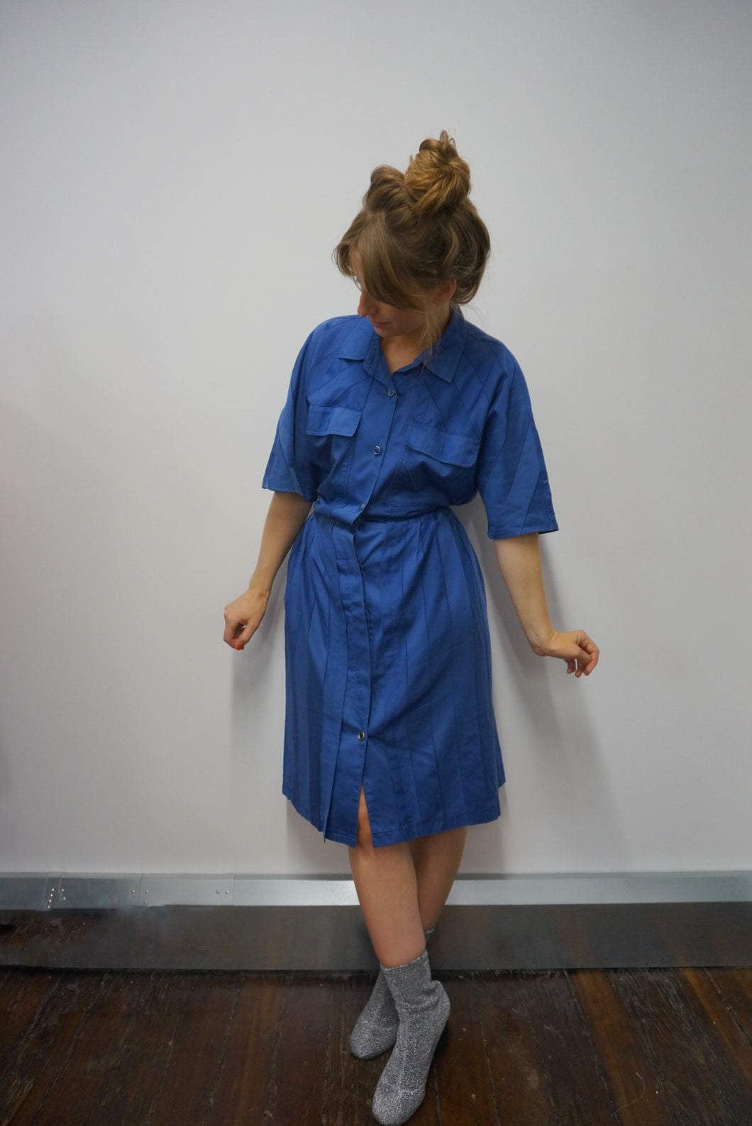 Blue cotton dress Size 12