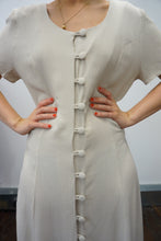 Load image into Gallery viewer, Button up 90s style cream dress Size 14/16
