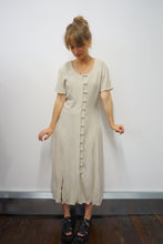 Load image into Gallery viewer, Button up 90s style cream dress Size 14/16
